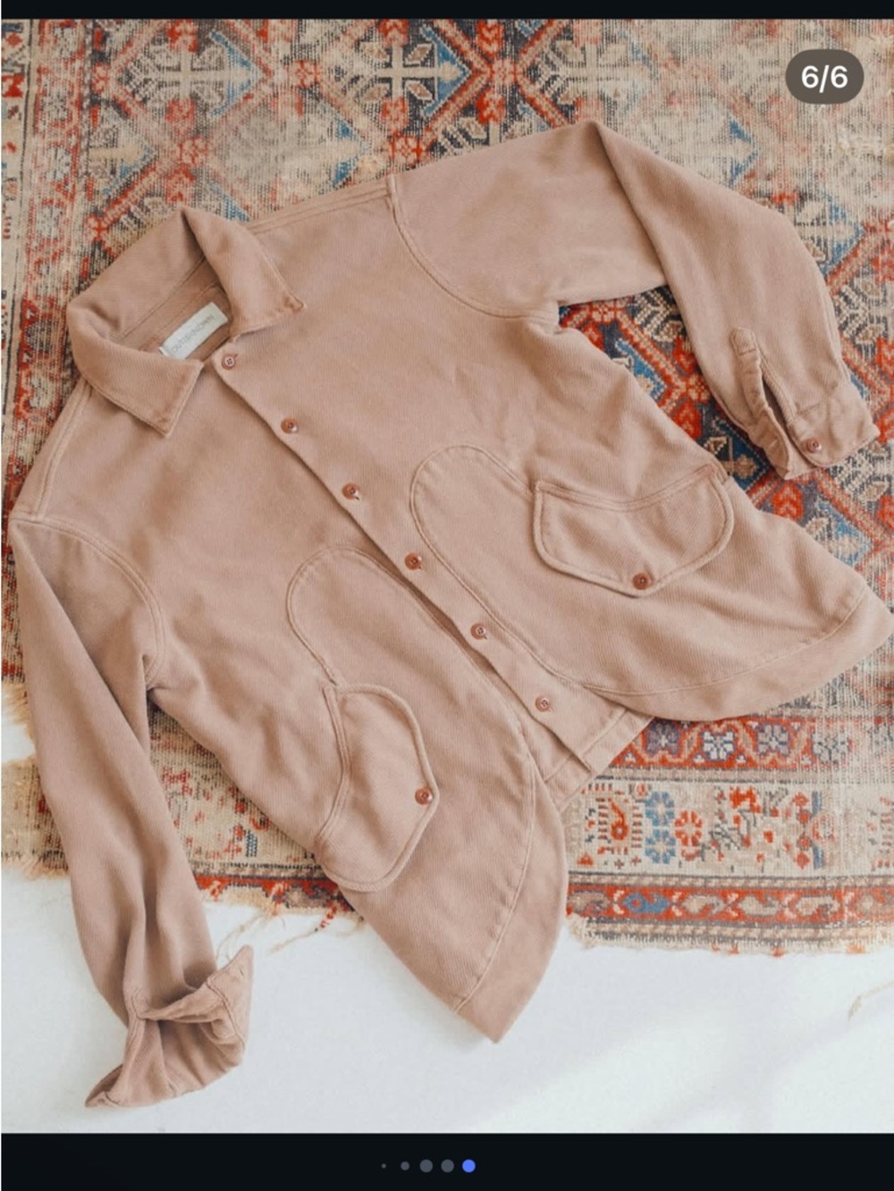 Outerknown The Garden Blanket Shirt Jacket XXL Brown Organic Flannel